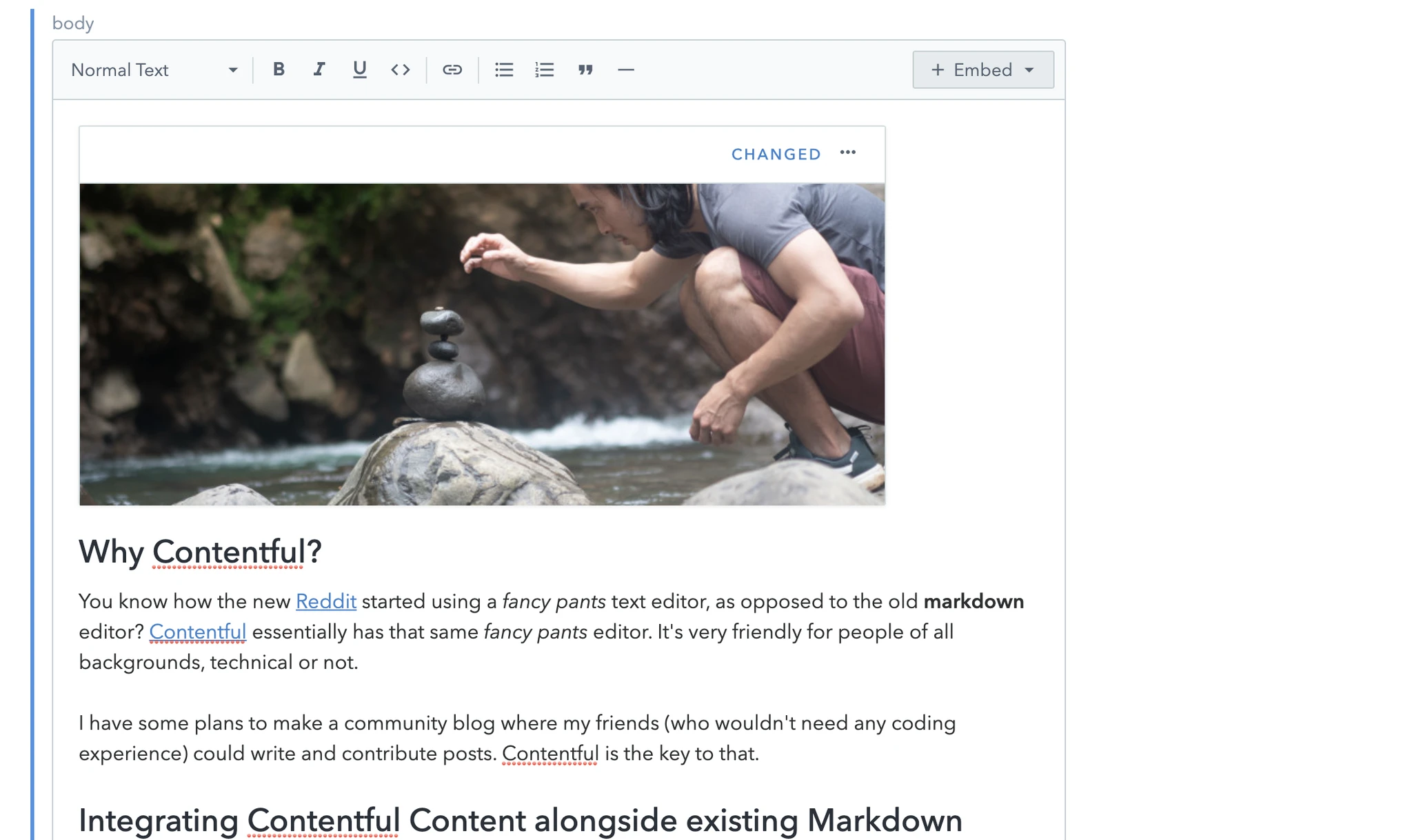 Rich Text: The new way of writing a blog post.